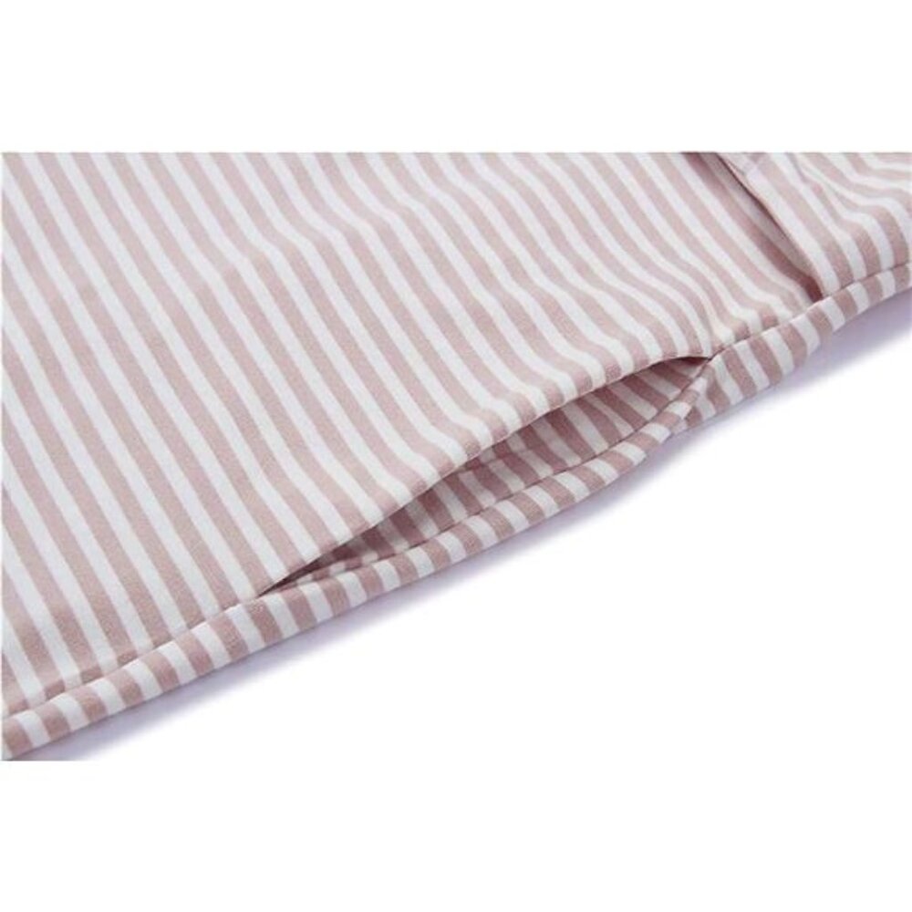 Womens Summer Sleeveless Striped T Shirt Dress Crew Neck Tie Waist Mini Dresses - Picture 6 of 7